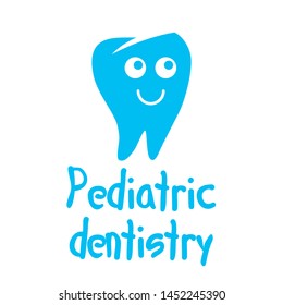 Vector logo for pediatric dentistry, dentistry for children