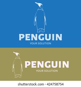 Vector logo penguin. Brand logo in the shape of a penguin