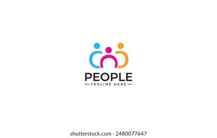 Vector logo personas | Logotipo de cuidado de Personas | Logotipo de organización benéfica