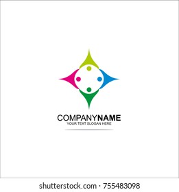 Vector Logo People, HUman Life Logo, Business Vector Logo Illustration