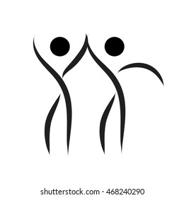 Vector logo people on a white background.