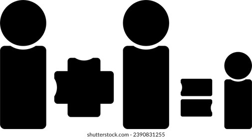 Vector logo of people or person with friends and family
