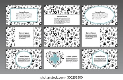 Vector logo for a pet store, veterinary, pet shop,animal care. Business card, Brochure, Flyer design vector template, business card. 