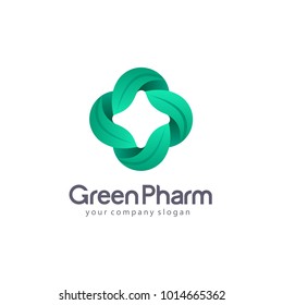 Vector logo pharmacy. Eco, bio, organic emblem