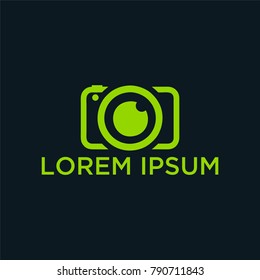vector logo for photographer. Logo in a simple modern style. Opens the shutter camera. Vector Photo camera aperture sign icon. Photo Camera Photography Elements and Video Camera Icons Illustration