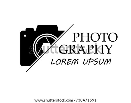 Vector logo for photographer. Logo template photography studio or photographer.