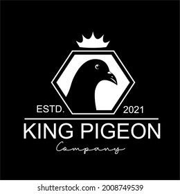 Vector logo pigeon bird for company