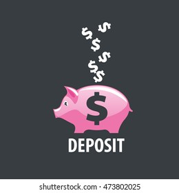 vector logo piggy bank