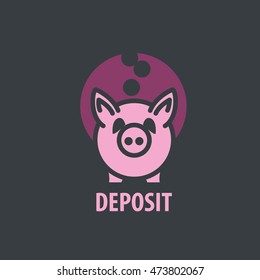 vector logo piggy bank