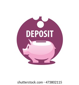 vector logo piggy bank