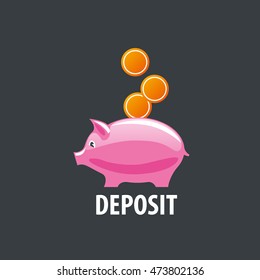 vector logo piggy bank