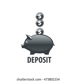 vector logo piggy bank