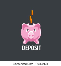 vector logo piggy bank