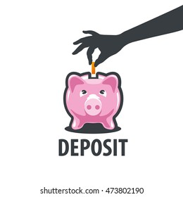 vector logo piggy bank