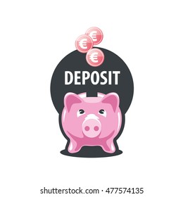 vector logo piggy bank