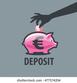 vector logo piggy bank