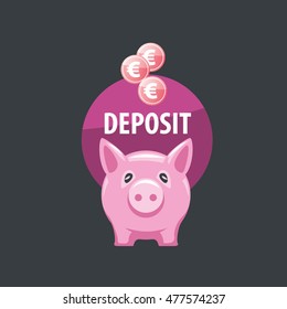 vector logo piggy bank
