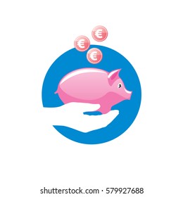 vector logo piggy bank