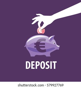 vector logo piggy bank