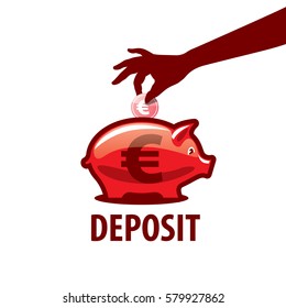 vector logo piggy bank
