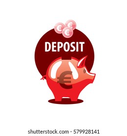 vector logo piggy bank