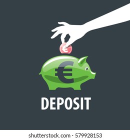 vector logo piggy bank