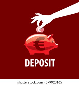 vector logo piggy bank