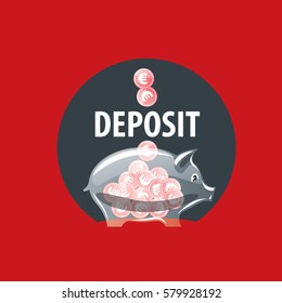 vector logo piggy bank