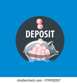 vector logo piggy bank