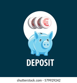 vector logo piggy bank