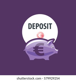 vector logo piggy bank