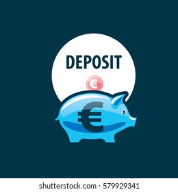 vector logo piggy bank