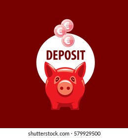 vector logo piggy bank