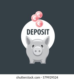 vector logo piggy bank