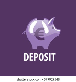 vector logo piggy bank