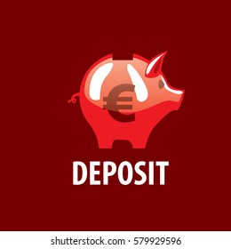vector logo piggy bank