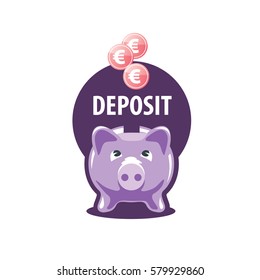 Vector Logo Piggy Bank