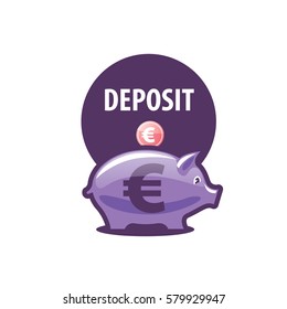 Vector Logo Piggy Bank