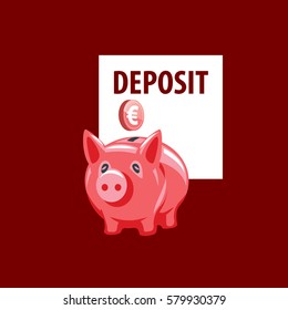 vector logo piggy bank