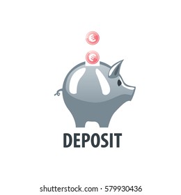 vector logo piggy bank