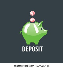 vector logo piggy bank