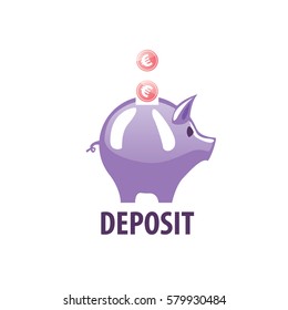 vector logo piggy bank