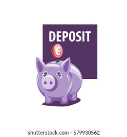 vector logo piggy bank