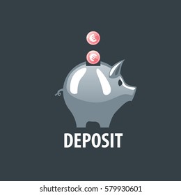 vector logo piggy bank