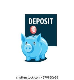 vector logo piggy bank