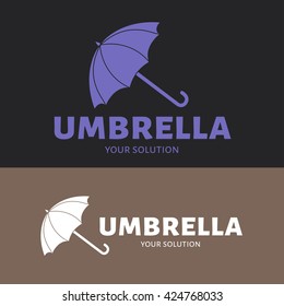 Vector logo for pink umbrella.