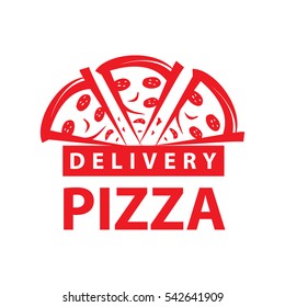 Vector logo pizza, delivery. Vector illustration.