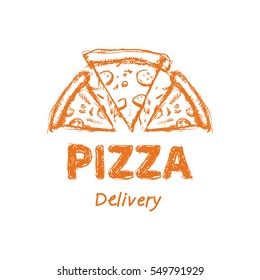 Vector logo pizza delivery. Vector illustration sign