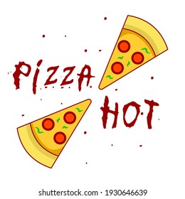 vector logo for pizza hot