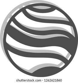 Vector logo planet on the White Blackground